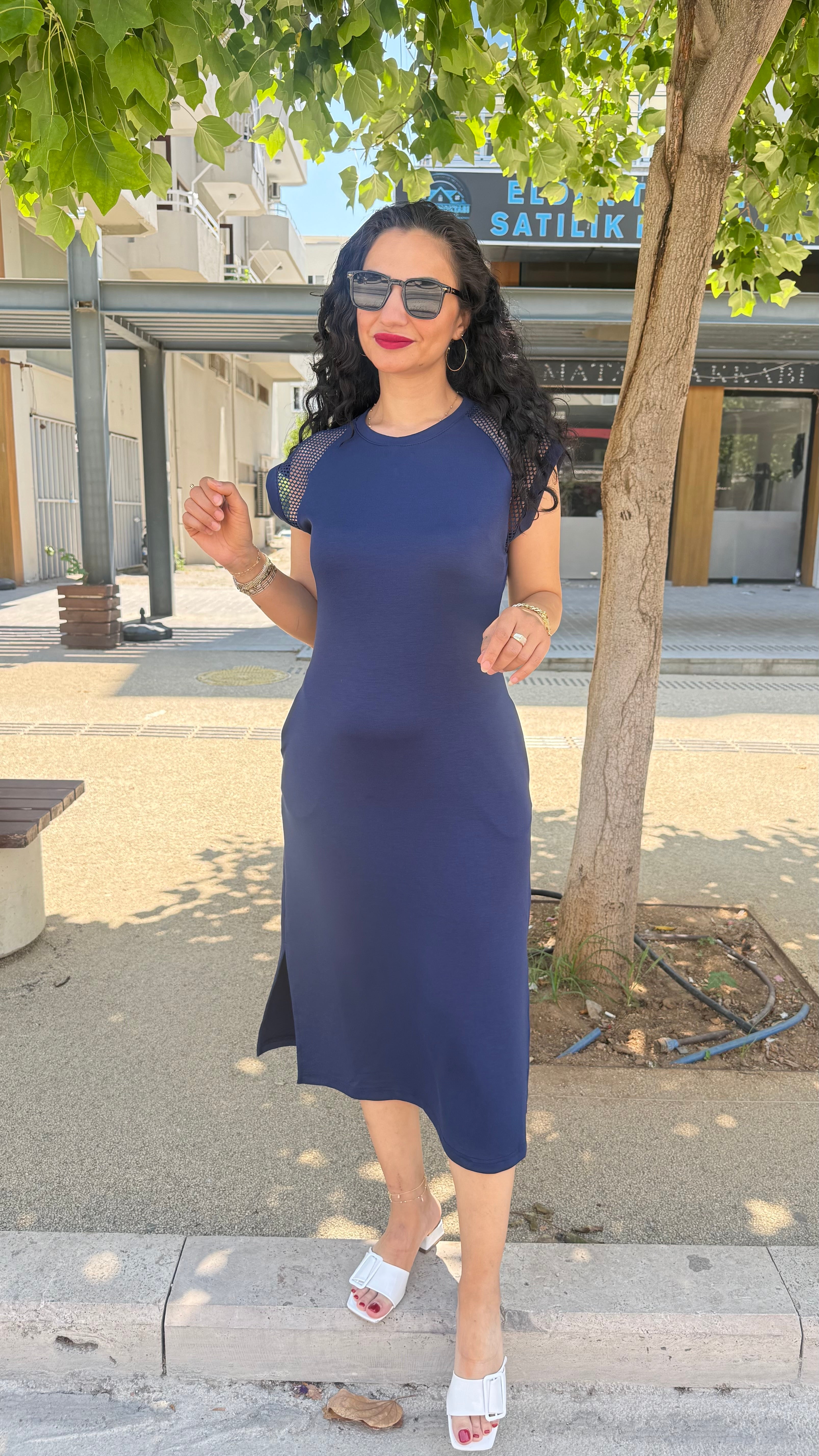 FİLE DETAYLI ELBİSE
