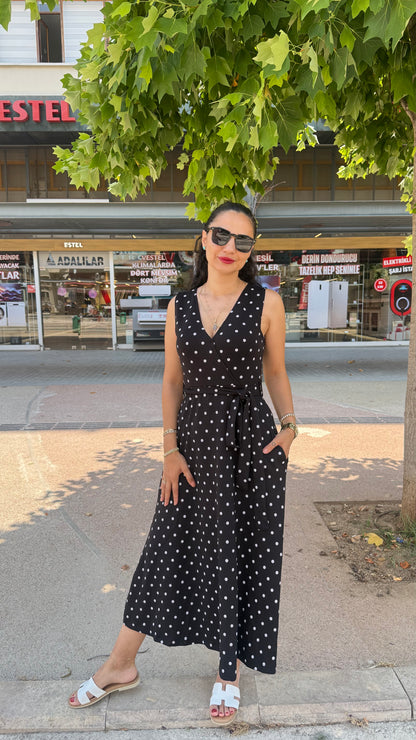 Puantiyeli elbise