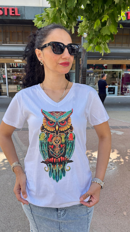 Baykuşlu Tşört