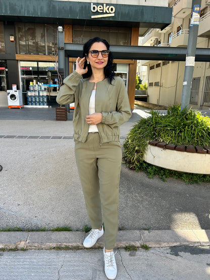 Ceketli takım yeşil