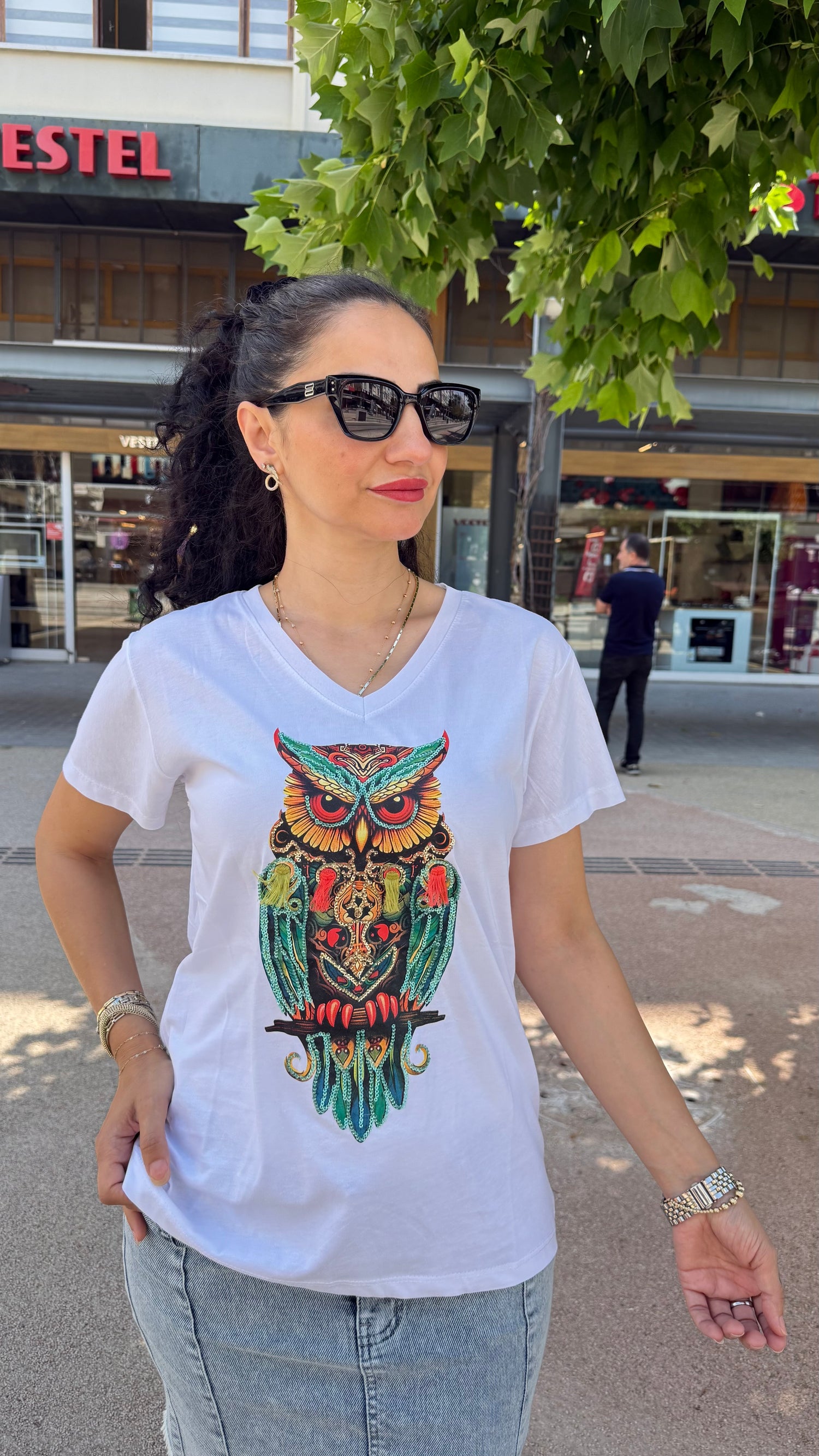 Baykuşlu Tşört