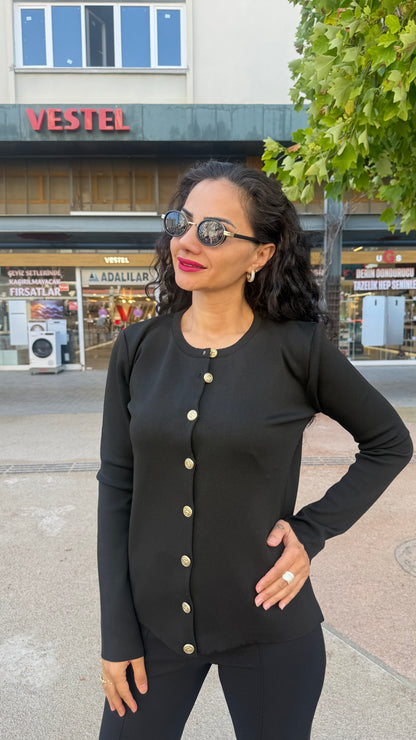Siyah çelik triko
