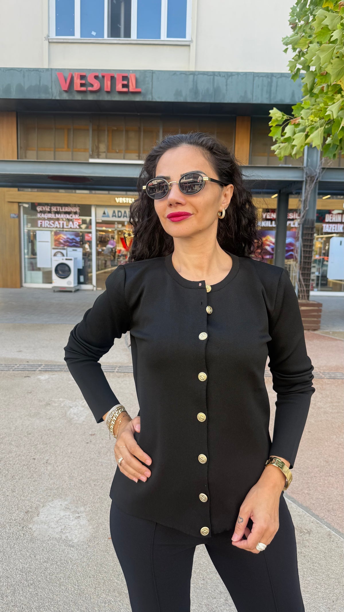 Siyah çelik triko