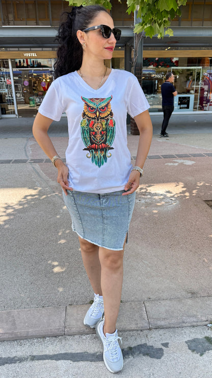 Baykuşlu Tşört