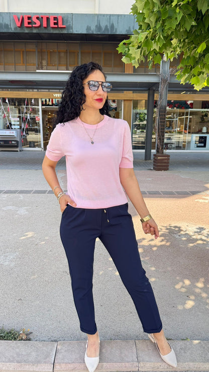 DUBLE PAÇA LACİVERT PANTOLON