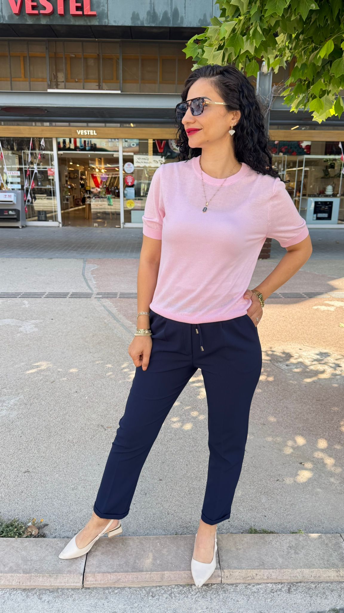 DUBLE PAÇA LACİVERT PANTOLON
