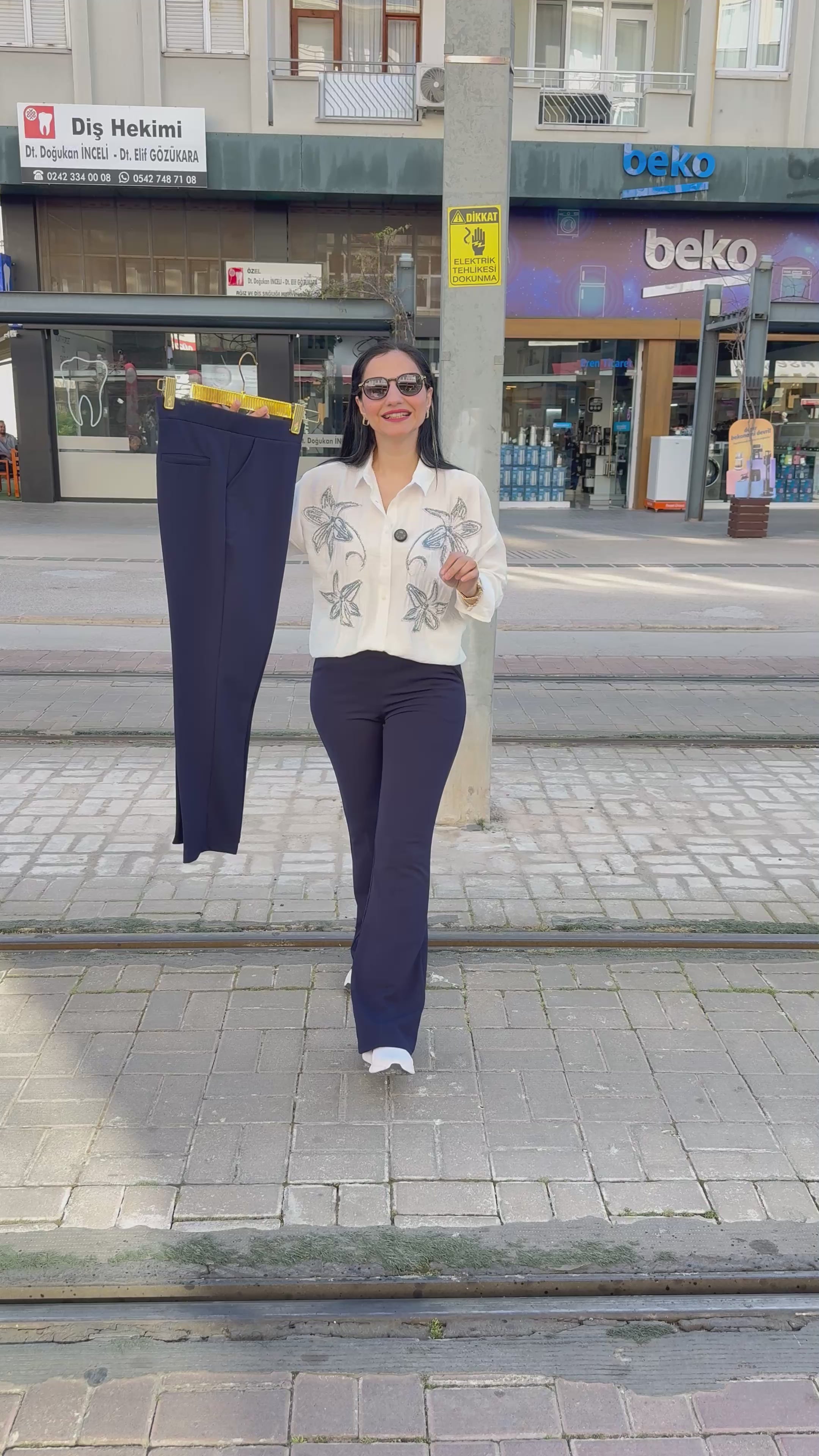 LACİVERT İSPANYOL PANTOLON